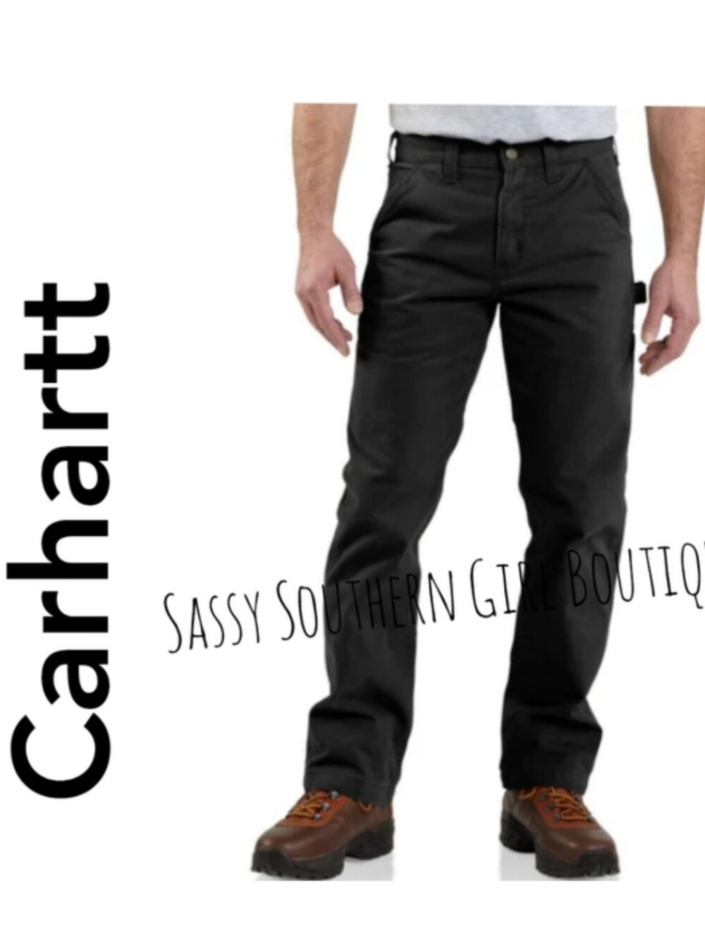 🆕⭐ Carhartt black relaxed utility work pants 34/36